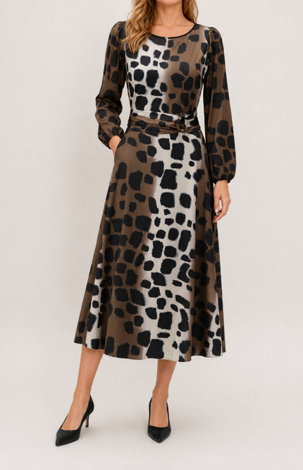 Jurk Maxi Met Dierenprint D118-P147
