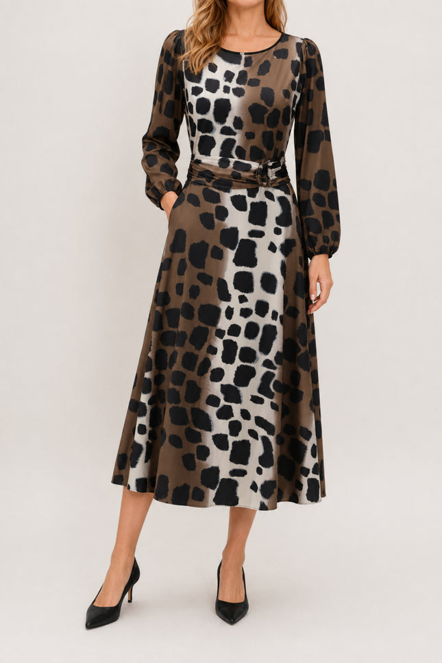 Jurk Maxi Met Dierenprint D118-P147