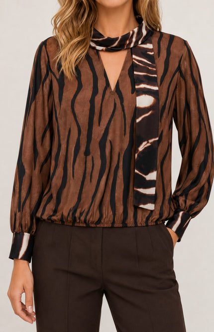 Top Sjaaltje Met Print D307-P158