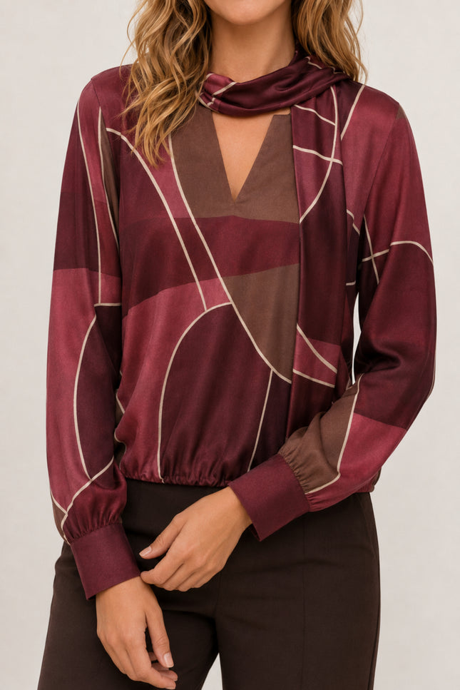 Top Sjaaltje Met Print D307-P165