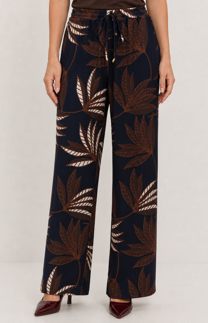 Broek Met Botanische Print D308-P154