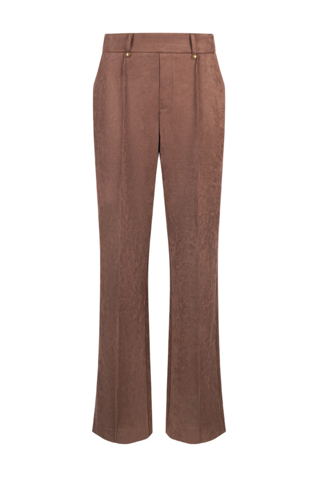 Broek Jill Suedine Taupe NKF09121