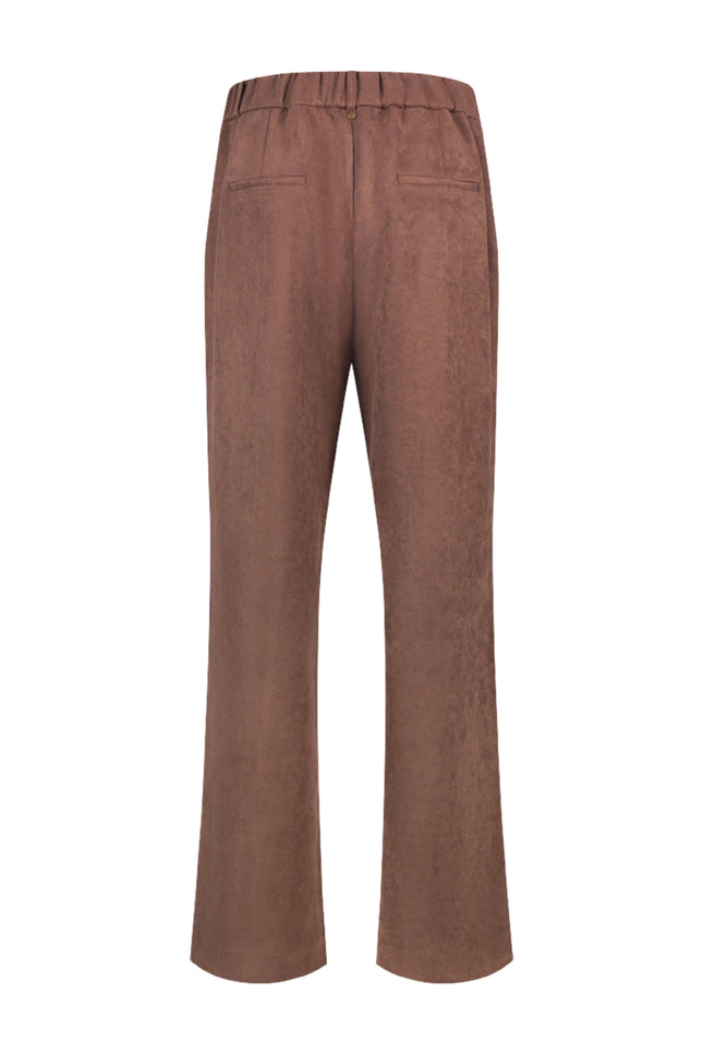 Broek Jill Suedine Taupe NKF09121