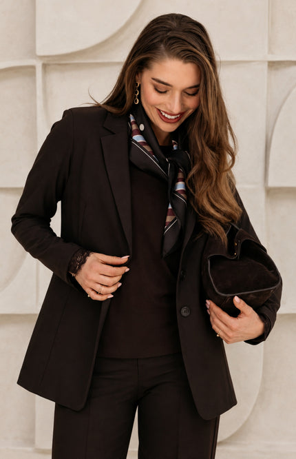 Sjaal Silke Dot Dark Chocolate AC103