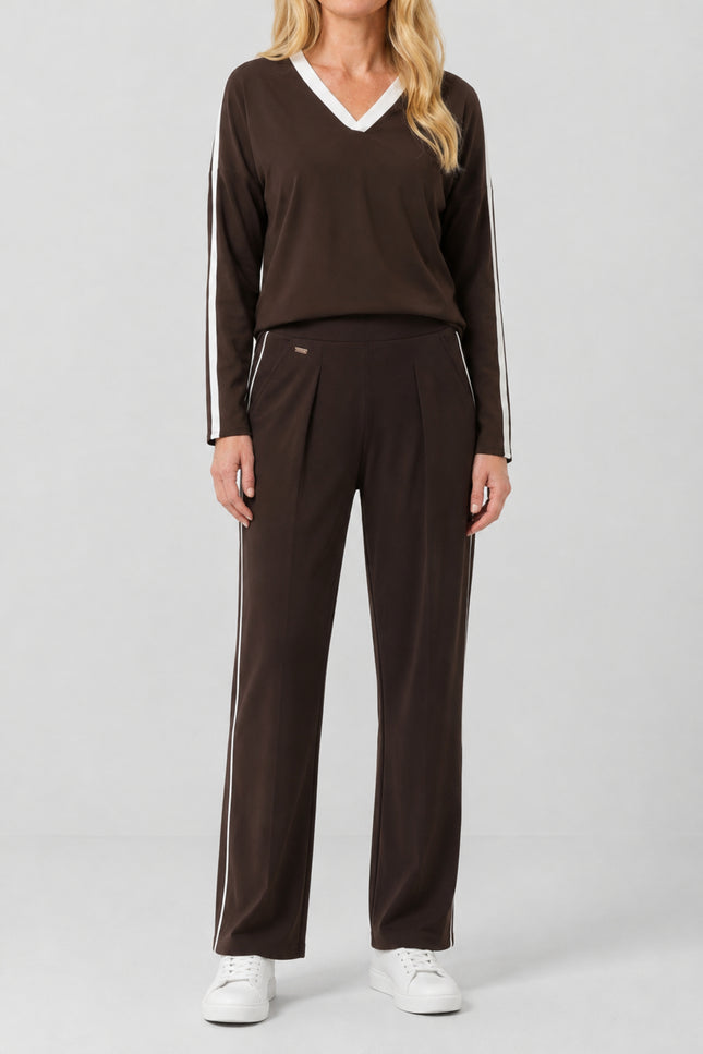 Travel Top Losina Brown Offwhite
