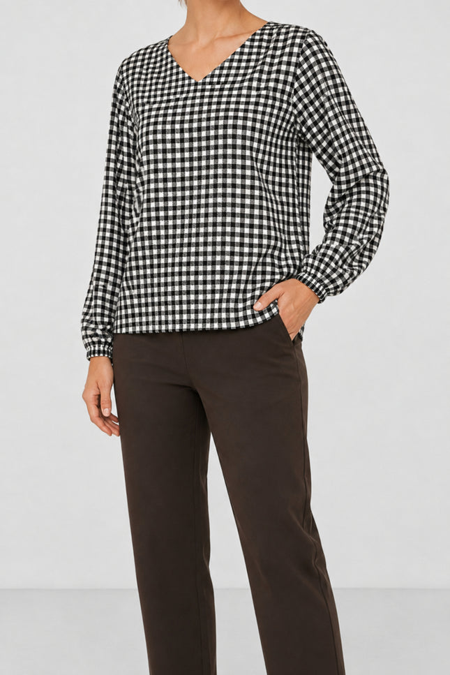 Travel Top Losina Brown Check