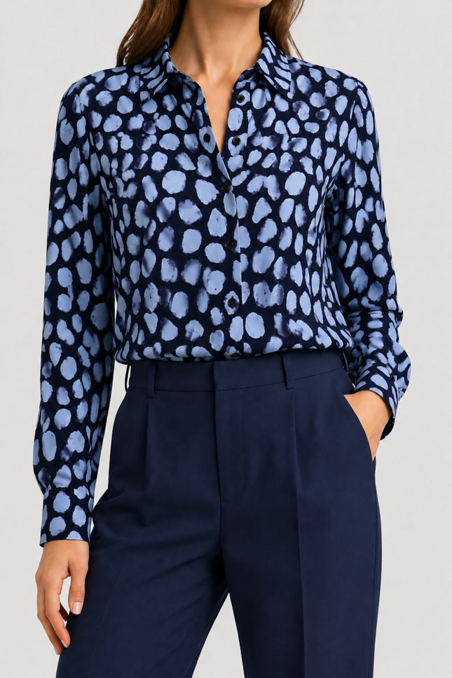 Travel Blouse Fayette Dots Blue