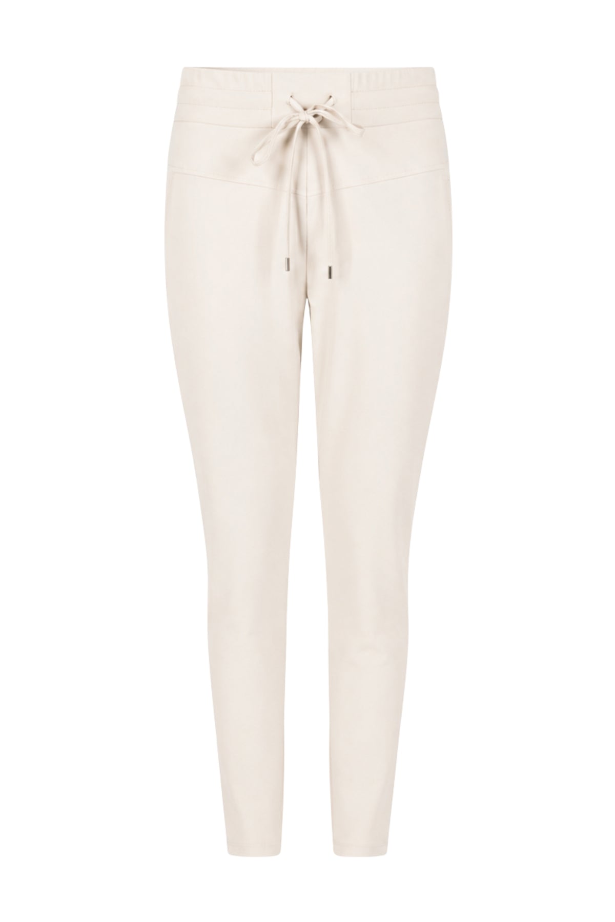Zoso Amber Sand reisbroek met comfortabele pasvorm en elastische taille, geschikt voor reizen en casual dragen.