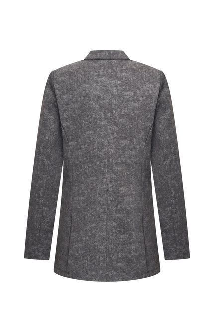 Travel Blazer Stone Foil Print Dark Grey 202102A