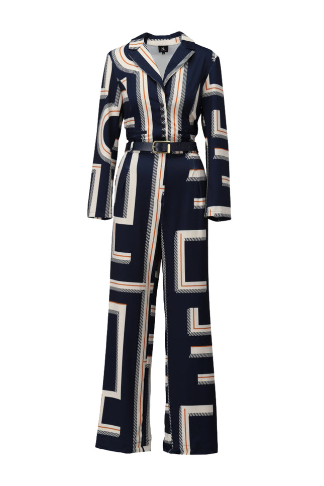 Jumpsuit Met Design & Riem B331-P053