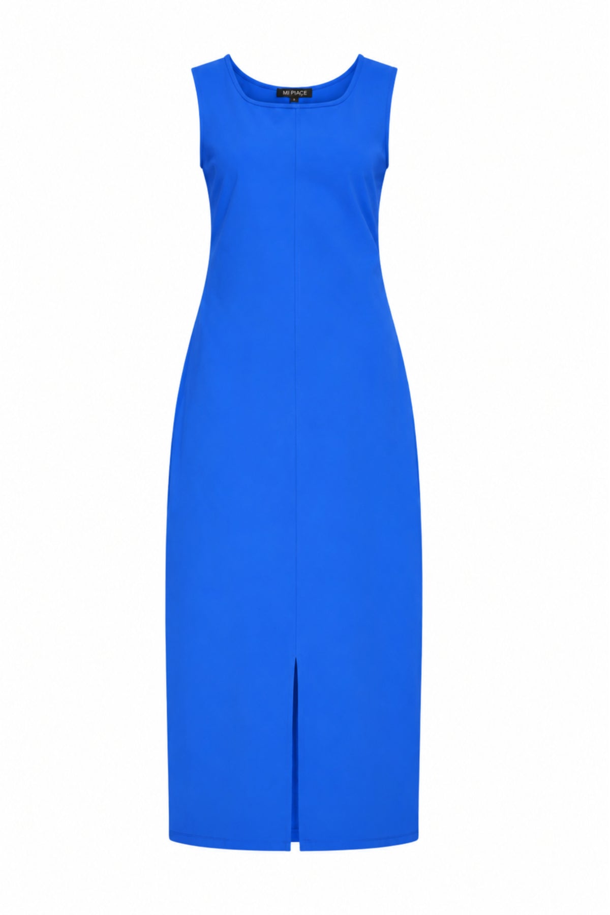 Nautic blauwe travel jurk van Mi Piace, elegante jurk met comfortabele pasvorm, perfect voor reizen en casual gelegenheden.