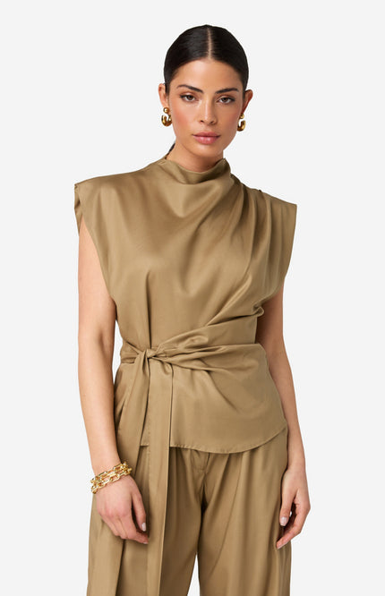Ibana Top Tavir Terra Beige Stretchshop.nl