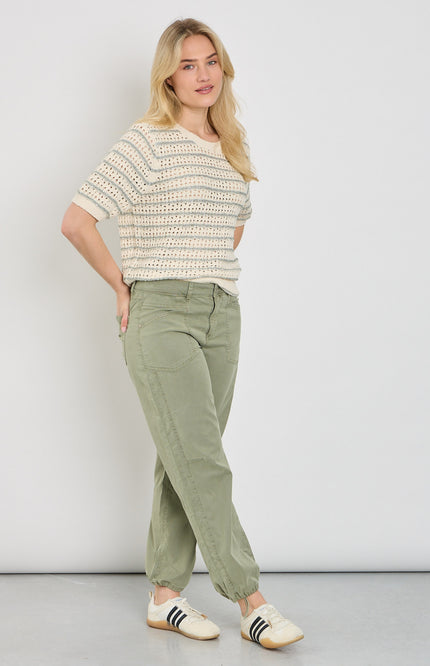 Red Button Broek Jules Lyocell Twill Light Khaki SRB4786 Stretchshop.nl