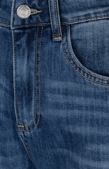 EsQualo Jeans Barrel Fit Jeans Blue SP26.12017 Stretchshop.nl