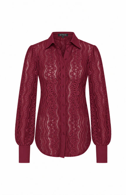 Travel Blouse Kant Burgundy 202352