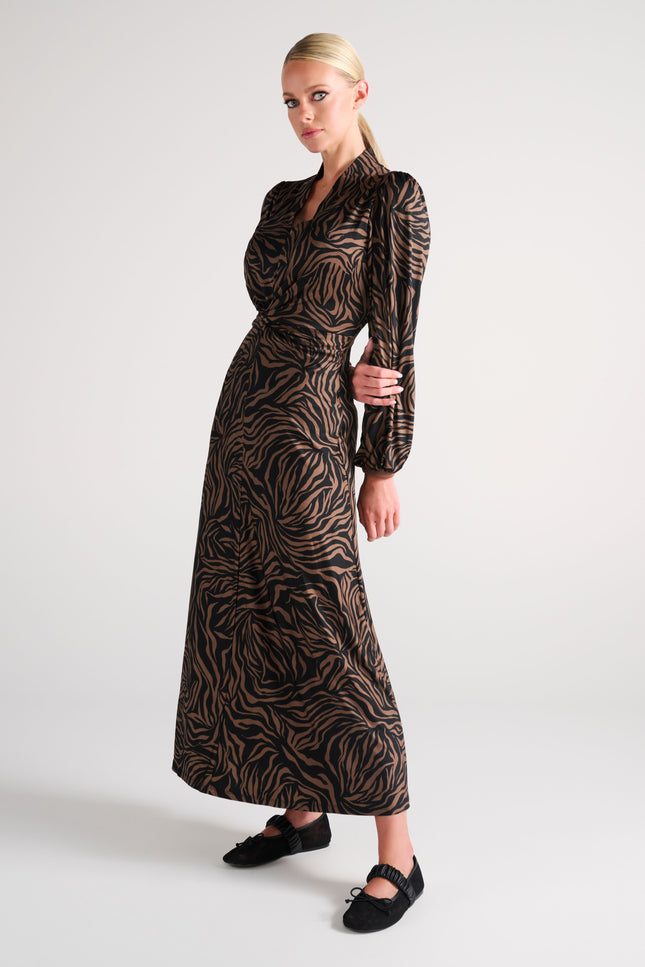 Jurk Maxi Met V-hals & Print D317-P162