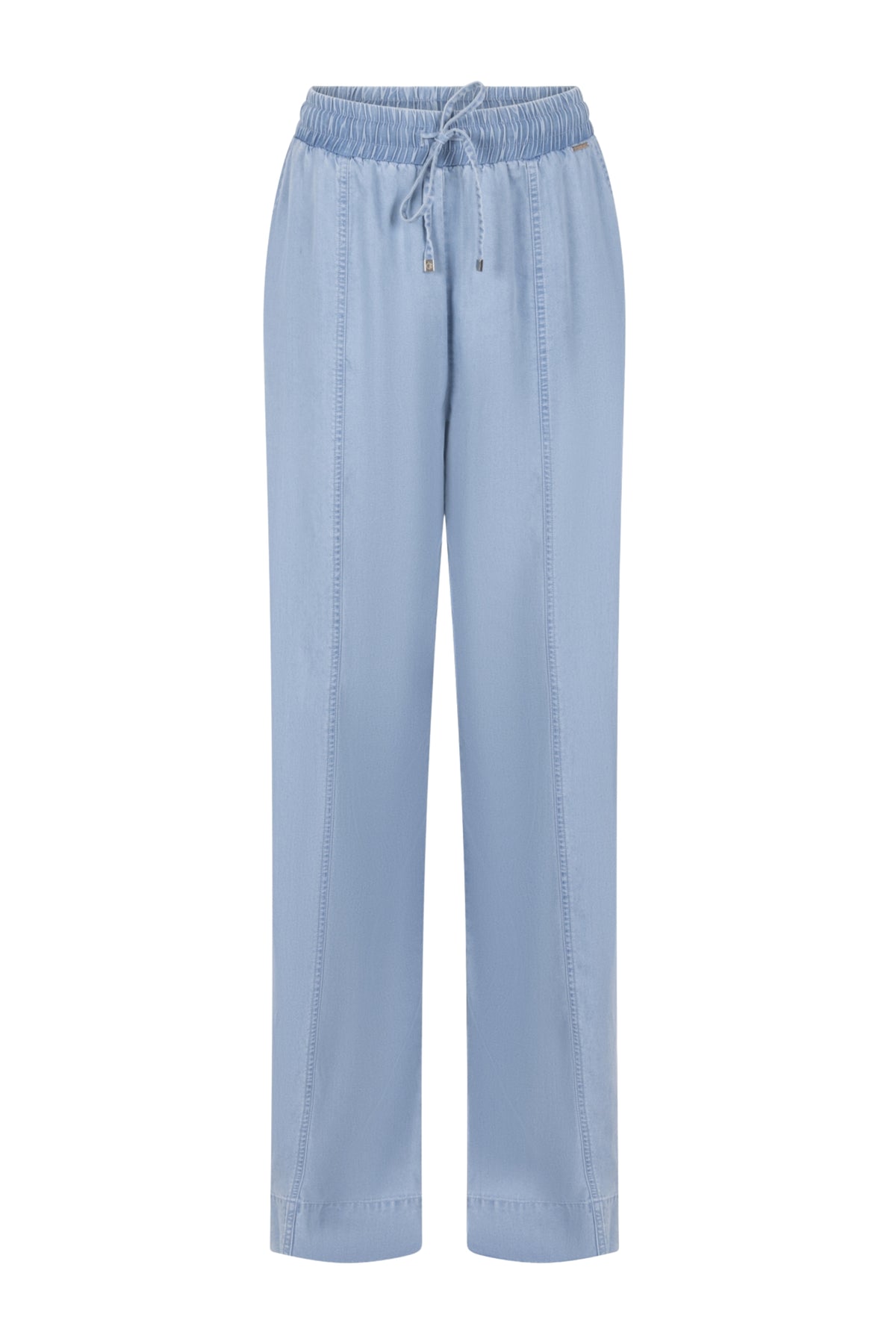 Zoso Farah Light Denim 261 broek in lichtblauw denim met rechte pasvorm en klassieke vijfzakken, zichtbaar op de afbeelding.