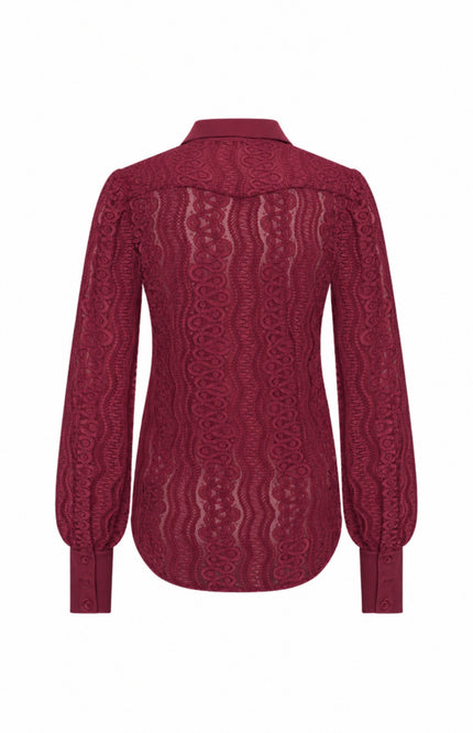 Travel Blouse Kant Burgundy 202352