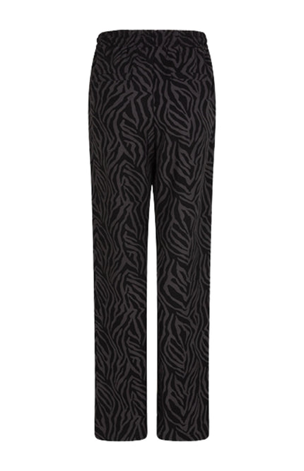 Broek Ida Grey Zebra Print