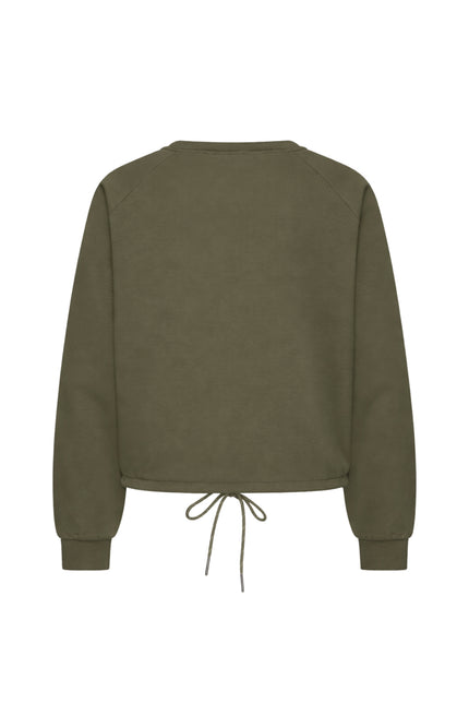 Mi Piace Top Sweat Cord Olive 251038 Stretchshop.nl