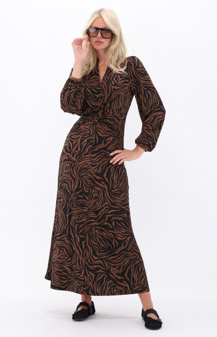 Jurk Maxi Met V-hals & Print D317-P162