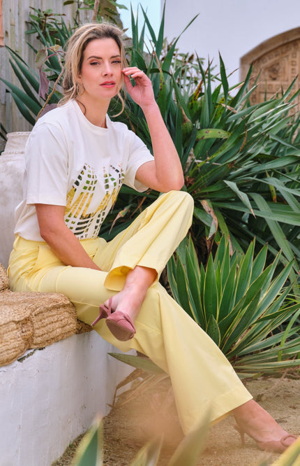 Mi Piace Heavy Travel Broek Lemon Yellow 202831A Stretchshop.nl