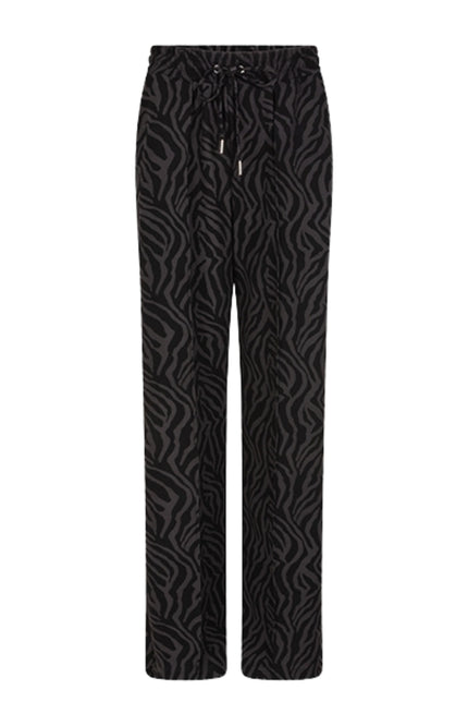 Broek Ida Grey Zebra Print