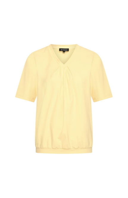Mi Piace Travel Top Pleated Lemon Yellow 202815 Stretchshop.nl