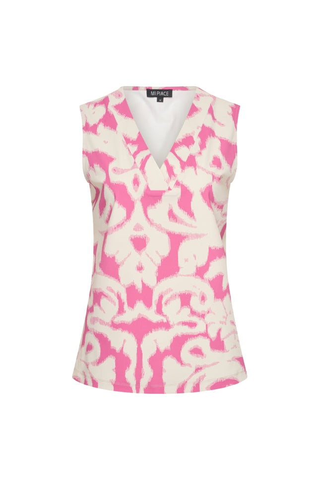 Mi Piace Travel Top Ikat Print Rose 202425 Stretchshop.nl