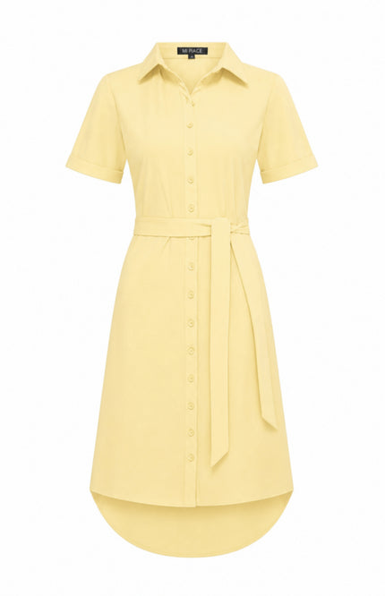 Mi Piace Travel Jurk Lemon Yellow 202079 Stretchshop.nl