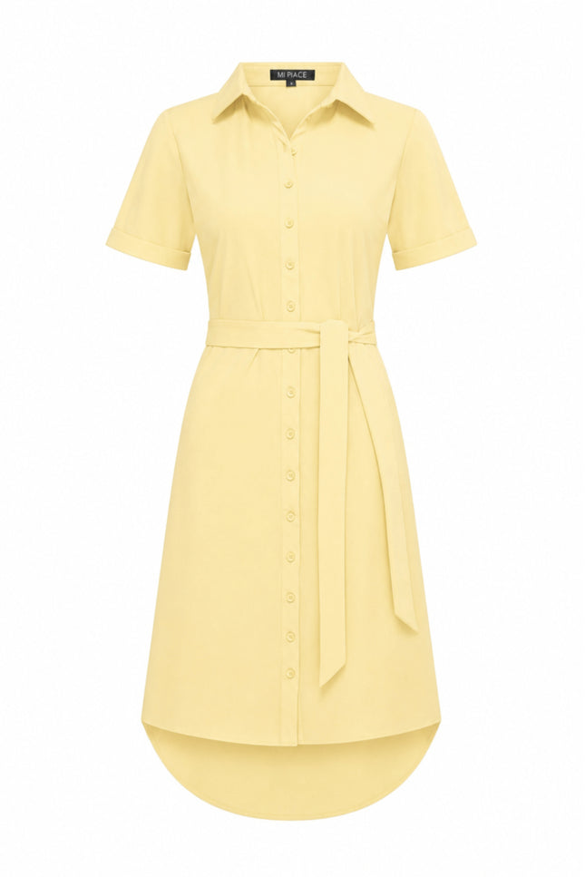Mi Piace Travel Jurk Lemon Yellow 202079 Stretchshop.nl