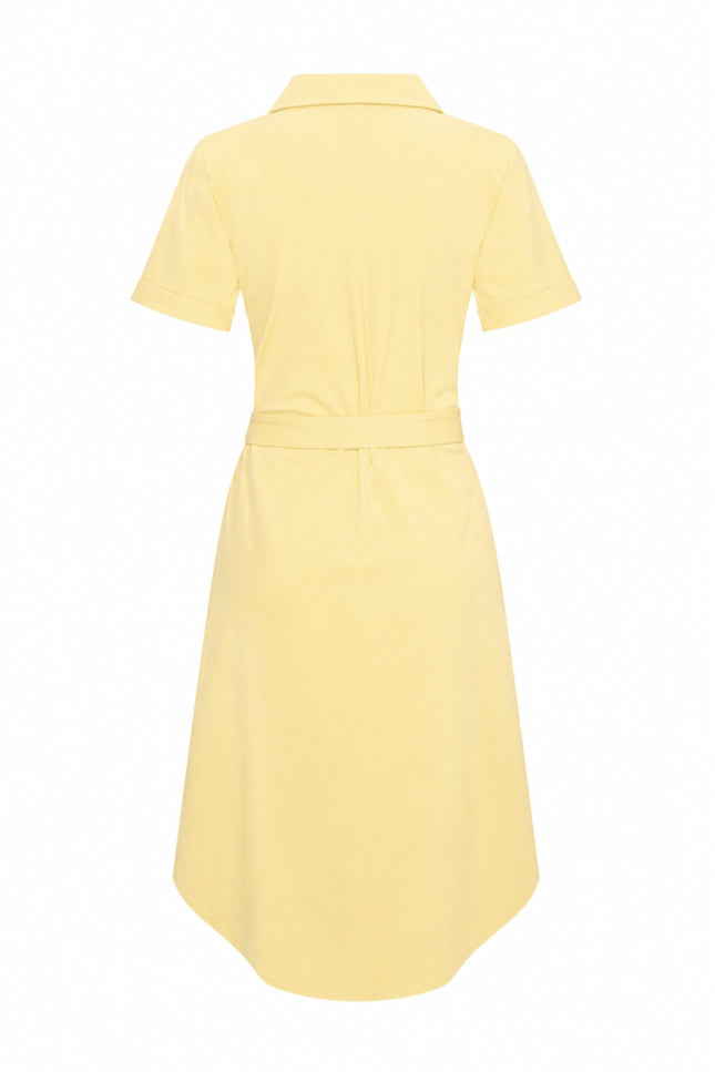 Mi Piace Travel Jurk Lemon Yellow 202079 Stretchshop.nl