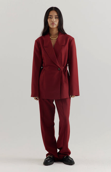 Harper & Yve Broek Poppy Wine Berry AW25N105 Stretchshop.nl