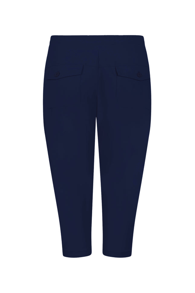Zoso Travel Broek Capri Linda Navy 262 Stretchshop.nl
