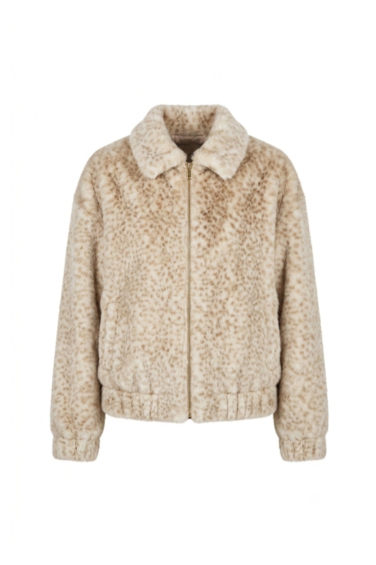 Donkerblauwe Bambi Sand Nukus jas met capuchon en ritssluiting, geschikt voor koud weer, getoond op model.