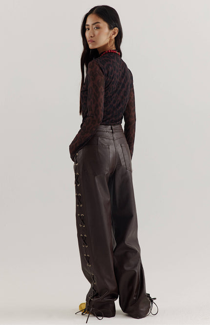 Broek Sally Chocolate AW25P105