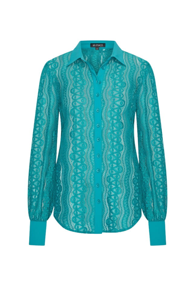 Travel Blouse Kant Petrol 202352