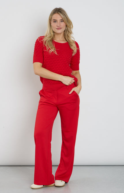 Freequent Broek Fqnanni True Red 200632 Stretchshop.nl