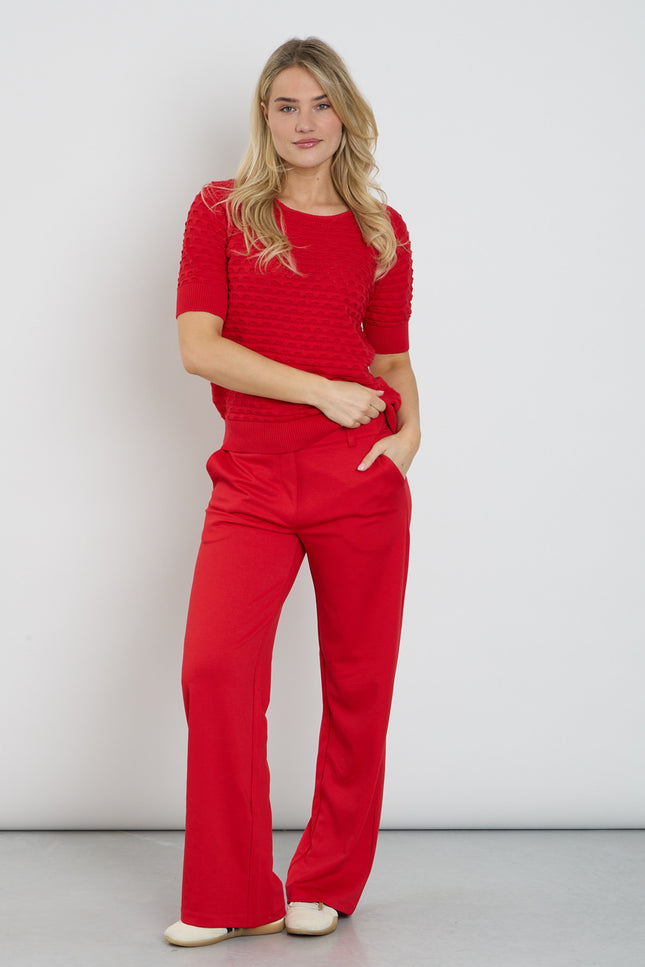 Freequent Broek Fqnanni True Red 200632 Stretchshop.nl