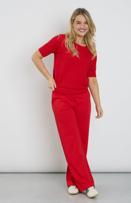 Freequent Broek Fqnanni True Red 200632 Stretchshop.nl
