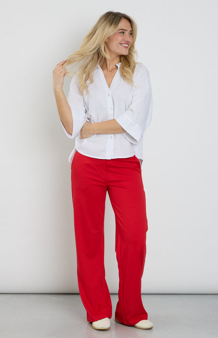 Freequent Broek Fqnanni True Red 200632 Stretchshop.nl
