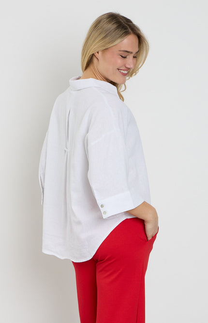 Freequent Blouse Fqlava Brilliant White 207870 Stretchshop.nl