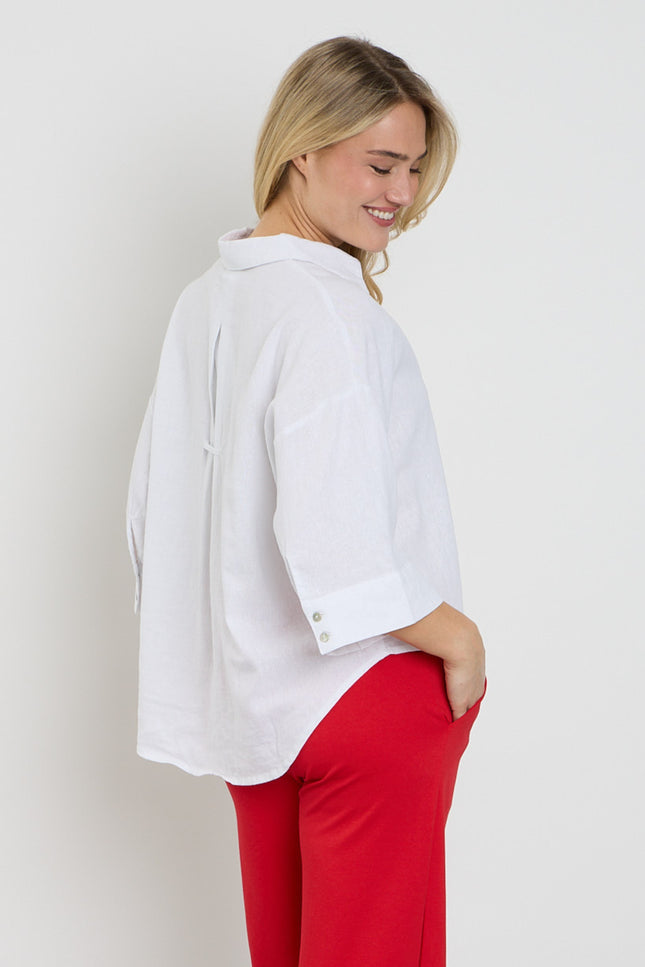 Freequent Blouse Fqlava Brilliant White 207870 Stretchshop.nl