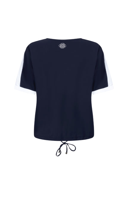 Zoso Travel Blouse Lisanne Navy 262 Stretchshop.nl
