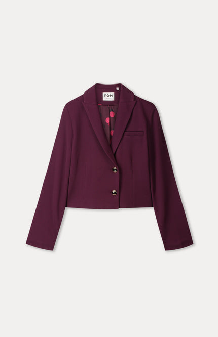 POM Amsterdam Blazer Cassie Dark Plum SP9837 Stretchshop.nl