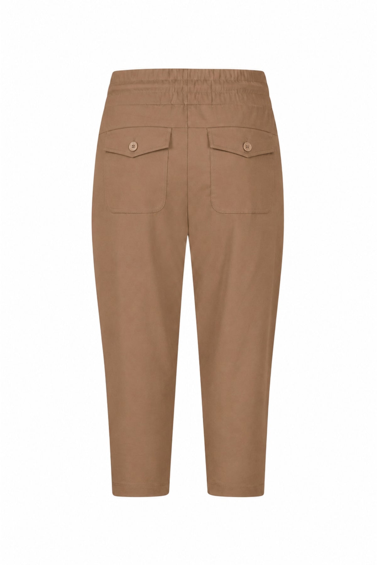 Zoso Linda zomer travel broek Capri in camel kleur, lichtgewicht en comfortabel voor reizen en casual dragen.