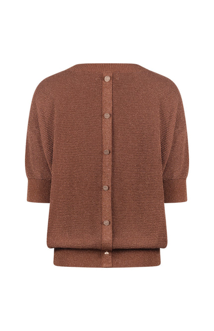 Top Kinty Lurex Espresso NKF01068