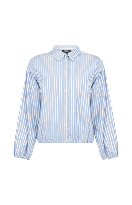 Blouse Striped Rhinestones Moody Blue O05-22-301