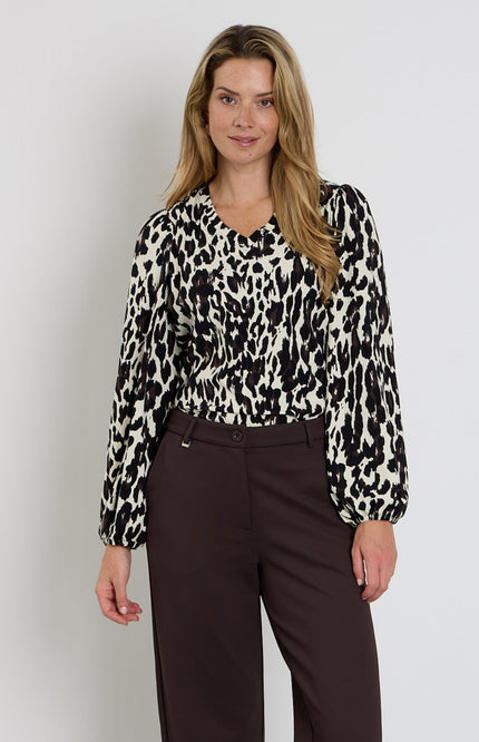 Travel Blouse Nathalie Black Espresso 264