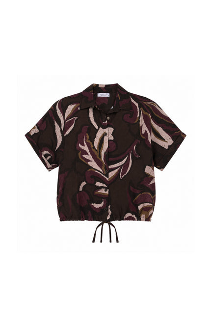 Blouse Strik Bladprint Port 503645